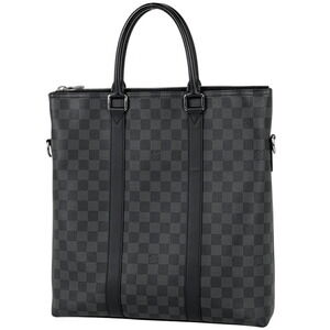 Louis Vuitton Anton Tote Shoulder Bag Damier Graphite Black Noir